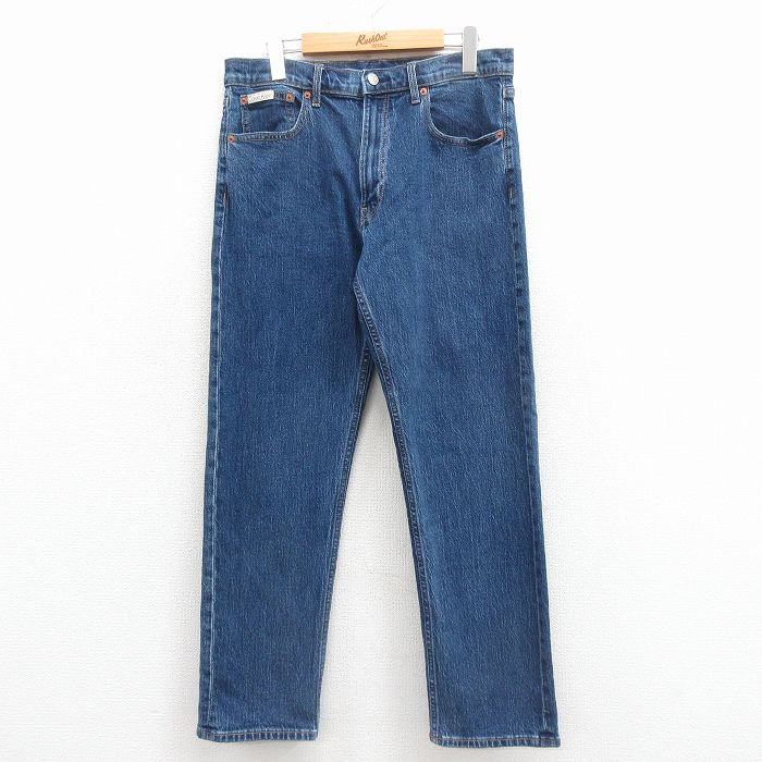W31★古着 カルバンクライン ジーンズ メンズ 紺 デニム 25dec02