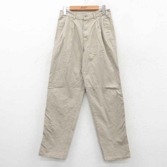 W29★古着 ドッカーズ パンツ メンズ 90年代 90s コットン USA製 ベージュ 25dec08