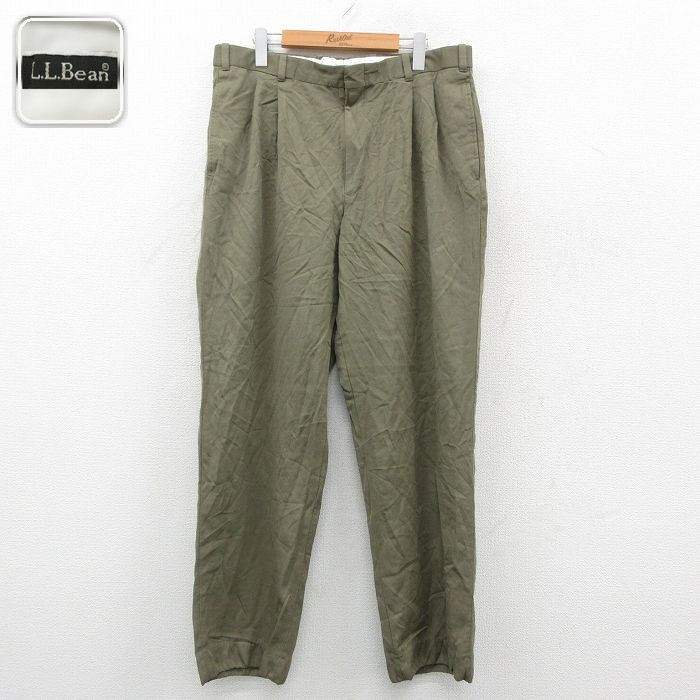 エルエルビーン W36 スラックス グリーン | 古着