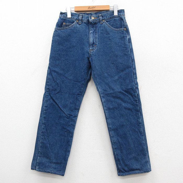 W31★古着 エルエルビーン ジーンズ メンズ 80年代 80s コットン USA製 紺 デニム 内側フランネル【spe】 25dec11