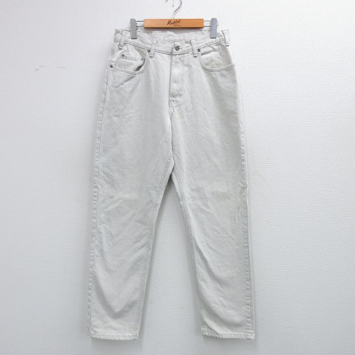 W33★古着 ギャップ GAP ジーンズ メンズ 90年代 90s コットン USA製 白系 デニム【spe】 25dec27