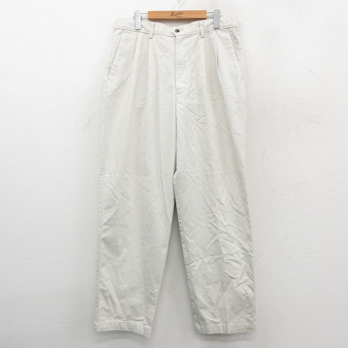 W34★古着 ドッカーズ パンツ メンズ 00年代 00s コットン 薄ベージュ 26jan14
