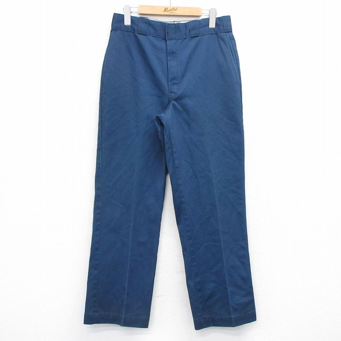 W32★古着 ディッキーズ ワーク パンツ メンズ 80年代 80s USA製 タロン 紺【spe】 26jan14