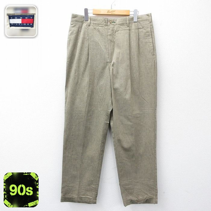 【50%OFF】トミーヒルフィガー 90s パンツ ブラウン W34 | 古着