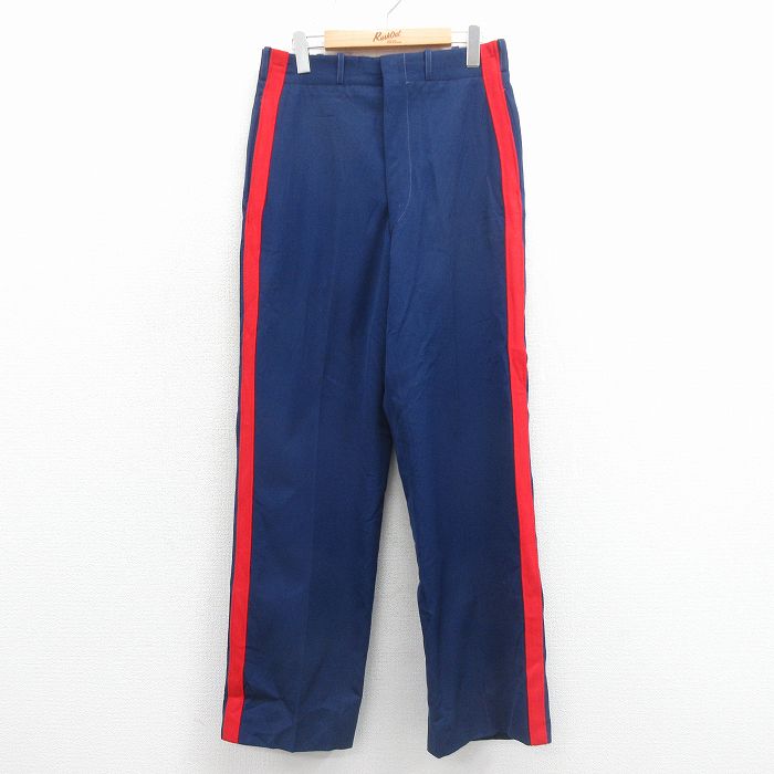 W31★古着 ビンテージ ミリタリー パンツ メンズ 60年代 60s ウール USA製 タロン 紺【spe】 26jan23