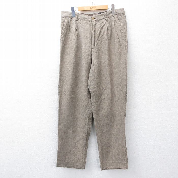 エディーバウアー W34 パンツ チェック ベージュ | 古着