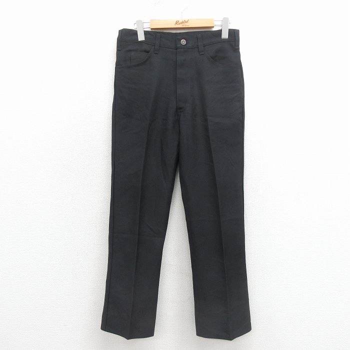 W30★古着 ランチャー パンツ メンズ 80年代 80s USA製 タロン 黒【spe】 26feb02