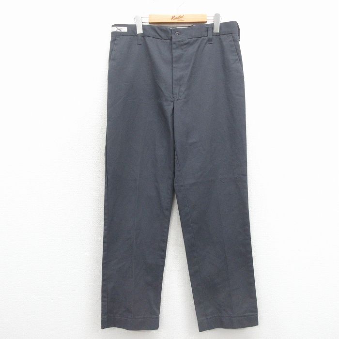 W36★古着 ワーク パンツ メンズ 90年代 90s USA製 グレー 26feb02