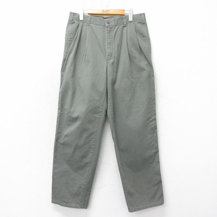 W34★古着 ドッカーズ パンツ メンズ 90年代 90s コットン USA製 グレー系【spe】26feb03
