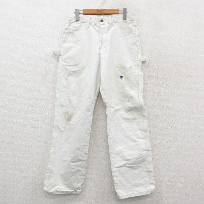 W30★古着 ディッキーズ ペインター パンツ メンズ シャーウィンウィリアムズ コットン 白 デニム【spe】26feb03