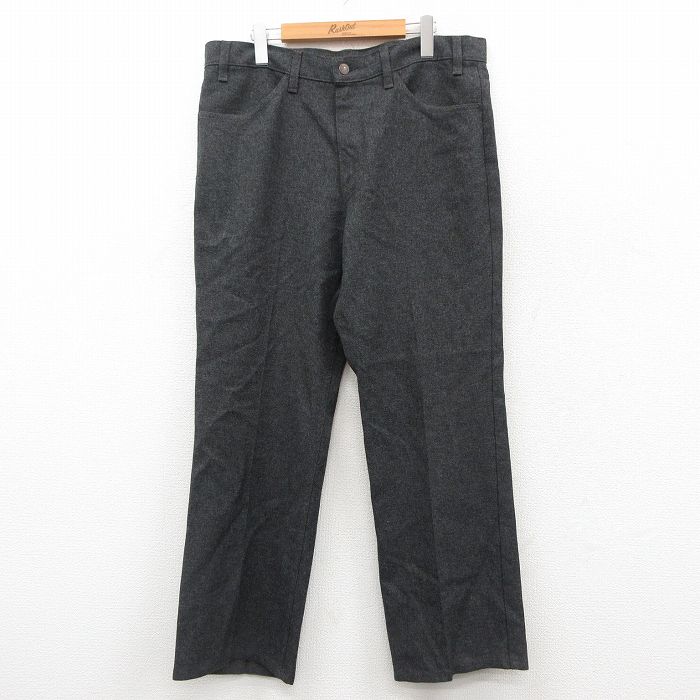 W36★古着 リーバイス Levis パンツ メンズ 80年代 80s USA製 黒 霜降り【spe】26feb03