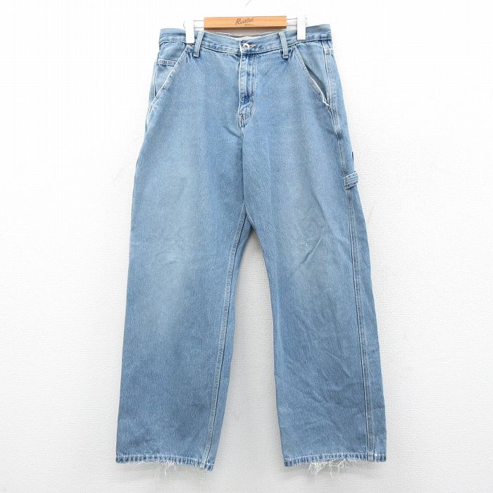 W32★古着 リーバイス Levis ペインター パンツ メンズ コットン 紺 デニム 26feb05