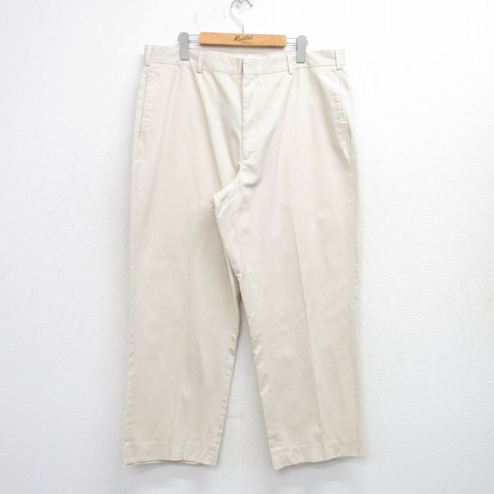 W38★古着 エルエルビーン スラックス パンツ メンズ 90年代 90s 薄ベージュ【spe】 26feb13