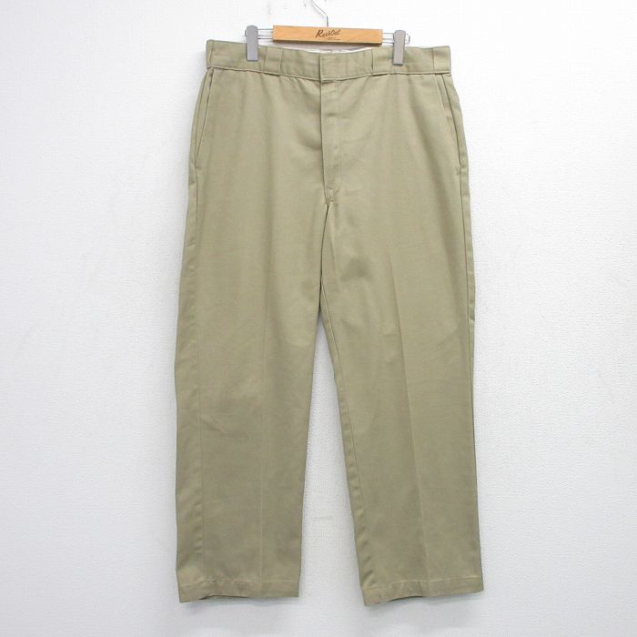 W36★古着 ディッキーズ ワーク パンツ メンズ 90年代 90s 874 USA製 ベージュ系 26feb13
