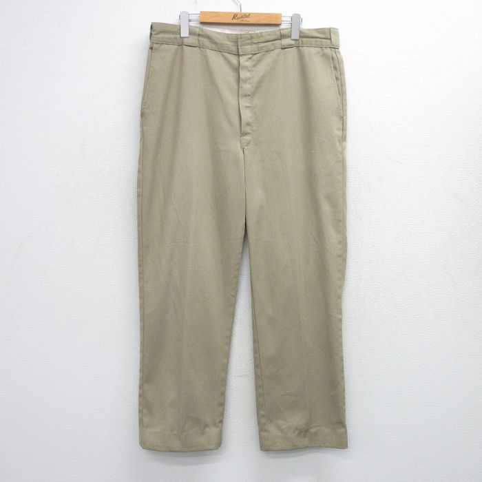 W38★古着 ディッキーズ ワーク パンツ メンズ 80年代 80s USA製 ベージュ系【spe】 26feb13