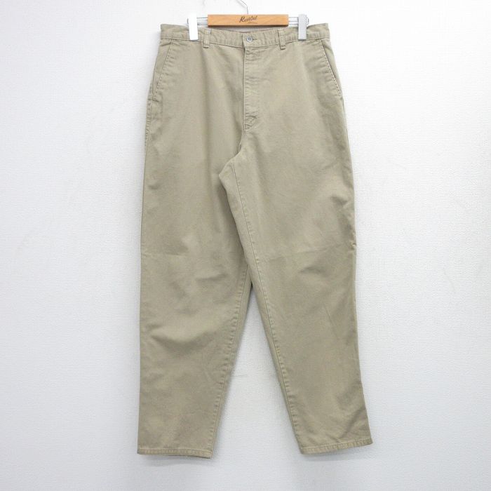 W34★古着 ドッカーズ パンツ メンズ 90年代 90s コットン USA製 ベージュ系 26feb13