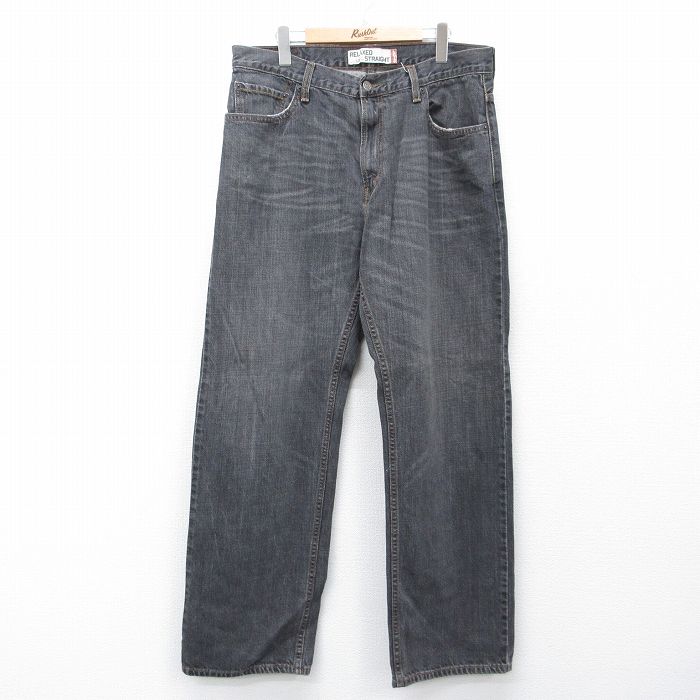 W36★古着 リーバイス Levis 559 ジーンズ メンズ ヒゲ コットン 黒 デニム【spe】 26feb20