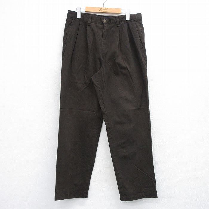 W32★古着 ドッカーズ パンツ メンズ 90年代 90s コットン USA製 茶【spe】 26mar02