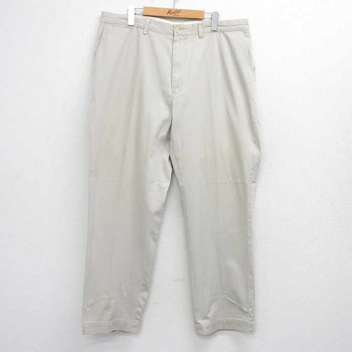 W38★古着 ラルフローレン ブランド チノ パンツ チノパン メンズ 90年代 90s PROSPECT コットン 薄ベージュ 26mar02