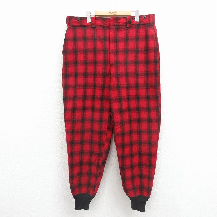 【20%OFF】ウールリッチ 80s パンツ タロン レッドチェック W40 | 古着
