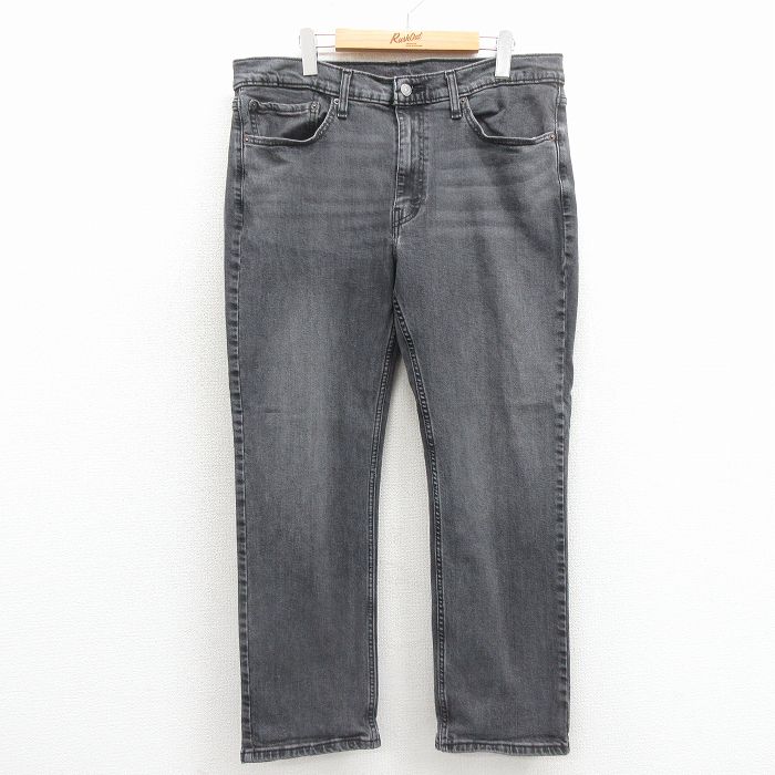 W36★古着 リーバイス Levis 514 ジーンズ メンズ ヒゲ 黒 デニム 26mar05