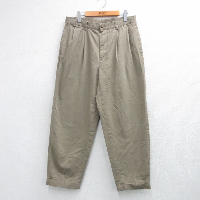 ノーティカ 90s パンツ ワンポイントロゴ ベージュ W34 | 古着