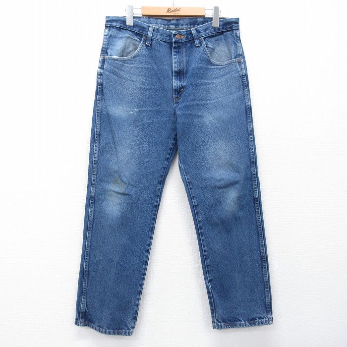 【20%OFF】ラスラー W33ジーンズ ヒゲ ネイビー | 古着