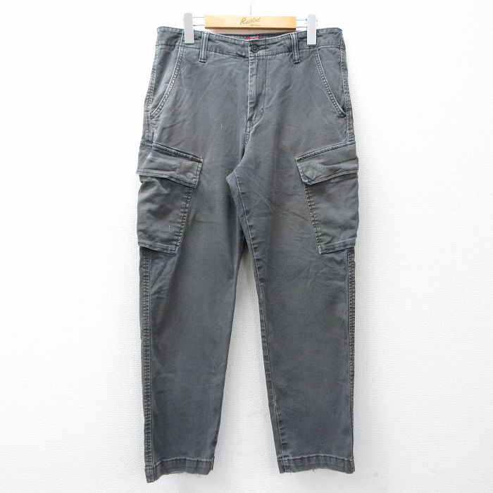 W32★古着 リーバイス Levis カーゴ パンツ メンズ グレー 26mar09