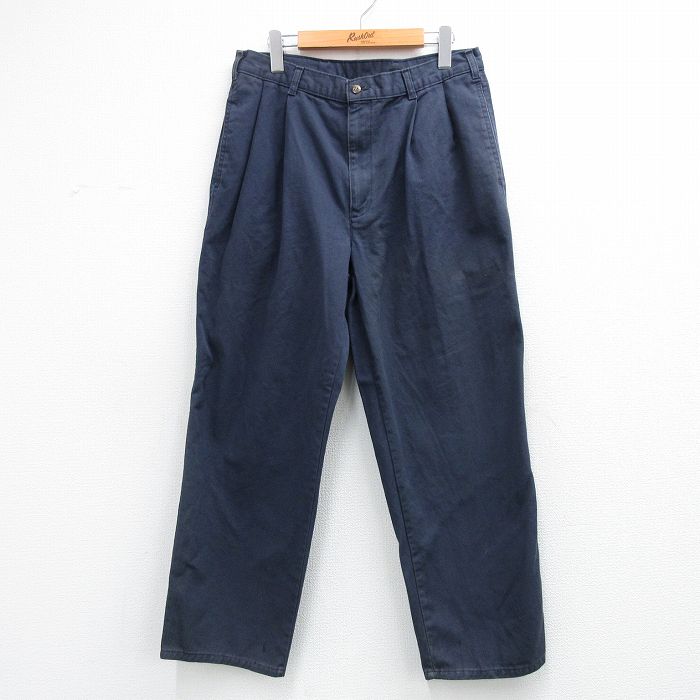 W31★古着 ドッカーズ パンツ メンズ 90年代 90s コットン USA製 紺【spe】 26mar11