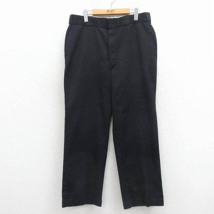 W35★古着 ディッキーズ ワーク ジーンズ メンズ 90年代 90s タロン 黒【spe】 26mar12
