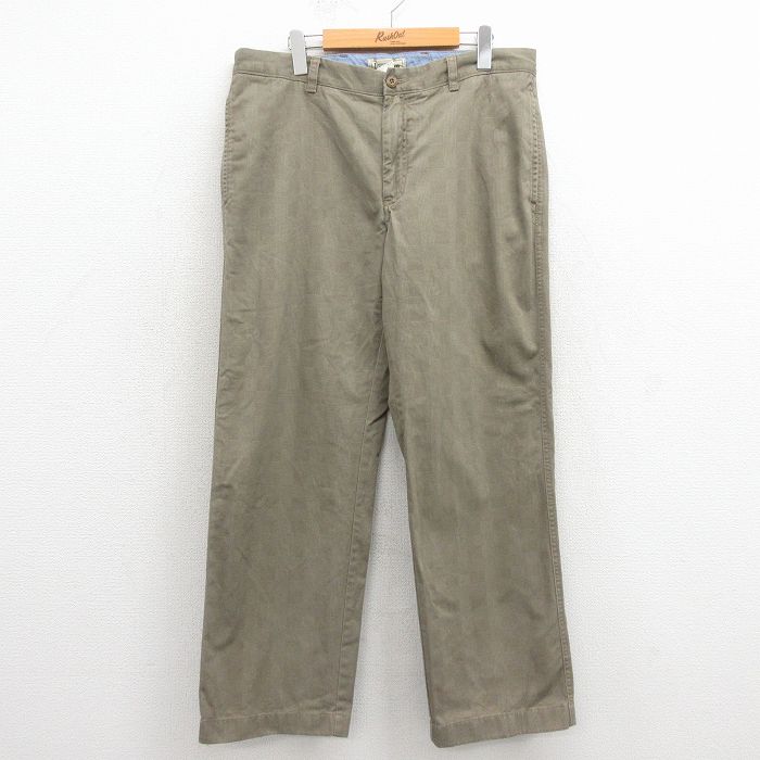 W34★古着 エルエルビーン パンツ メンズ 00年代 00s コットン ベージュ他 26mar13