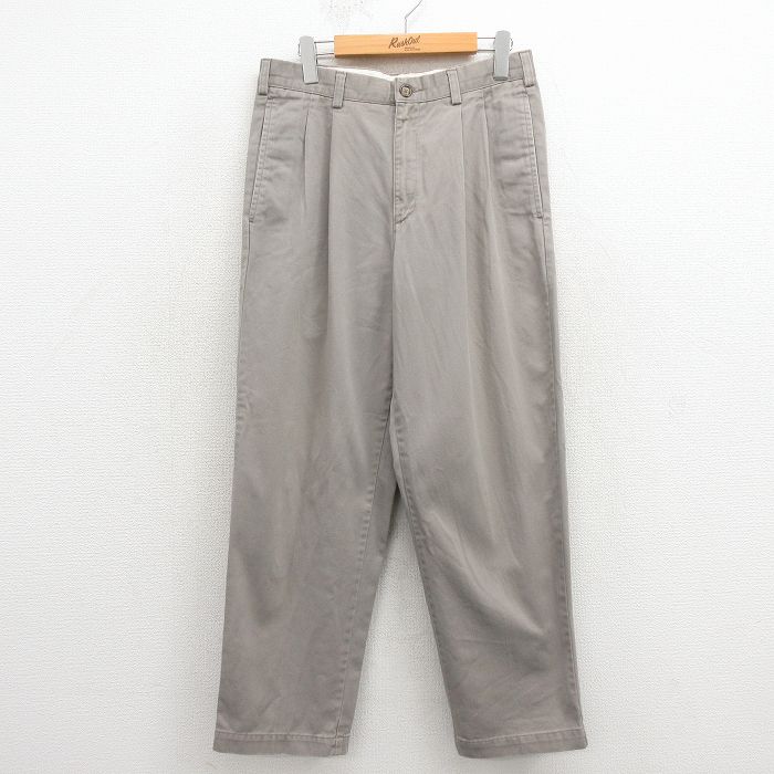 W30★古着 エルエルビーン パンツ メンズ 00年代 00s コットン ベージュ 26mar13