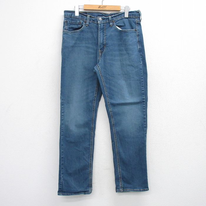 W34★古着 リーバイス Levis 541 ジーンズ メンズ ヒゲ 紺 デニム 26mar14