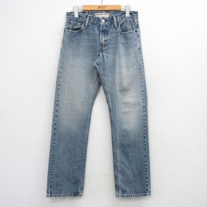 W30★古着 リーバイス Levis 514 ジーンズ メンズ ヒゲ コットン 紺 デニム 26mar14