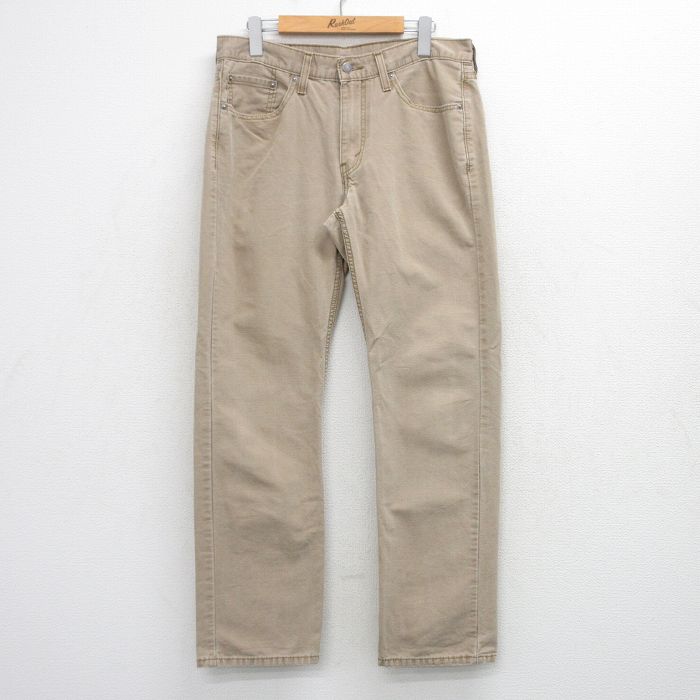 W32★古着 リーバイス Levis 514 ジーンズ メンズ コットン ベージュ デニム 26mar14