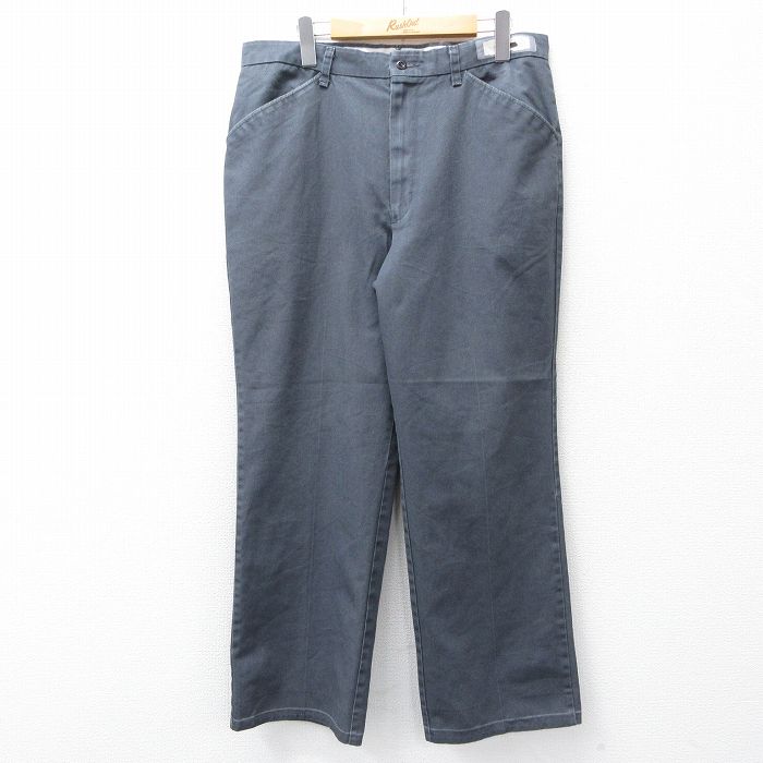 W34★古着 レッドキャップ ワーク パンツ メンズ 00年代 00s 濃グレー 26mar14