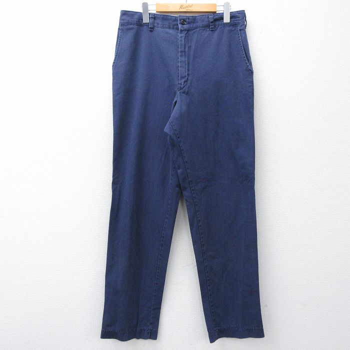 W33★古着 レッドキャップ ワーク パンツ メンズ コットン 紺 26mar14