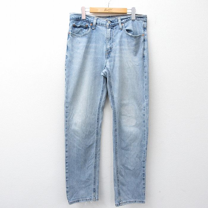 W32★古着 リーバイス Levis 541 ジーンズ メンズ ヒゲ 紺 デニム 26mar16