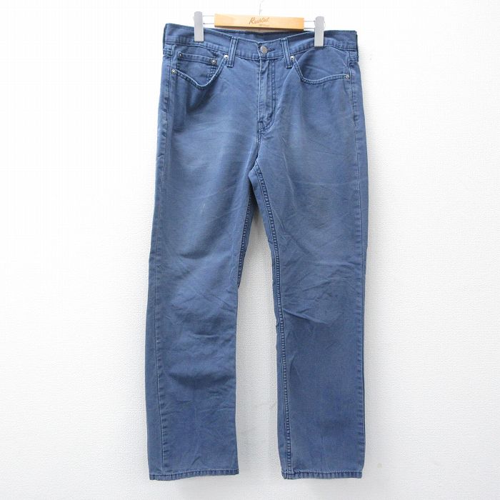 W34★古着 リーバイス Levis 514 ジーンズ メンズ コットン 紺 26mar16