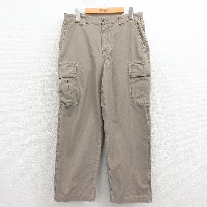 W31★古着 エルエルビーン カーゴ パンツ メンズ コットン ベージュ 26mar17
