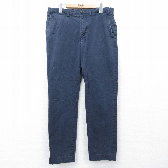 ラルフローレン W35 パンツ ワンポイントロゴ ネイビー | 古着