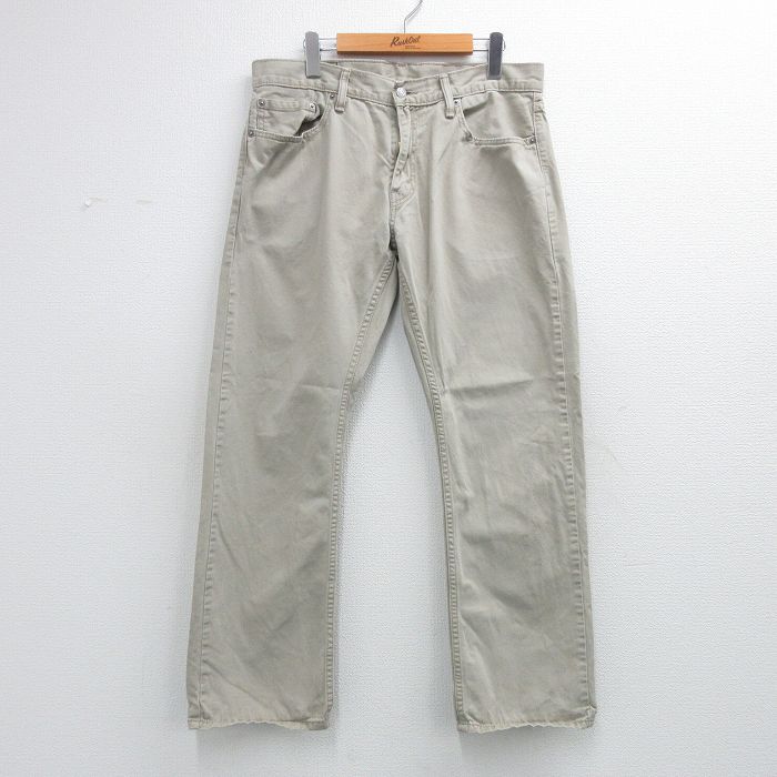 W34★古着 リーバイス Levis 514 パンツ メンズ コットン ベージュ 26mar21