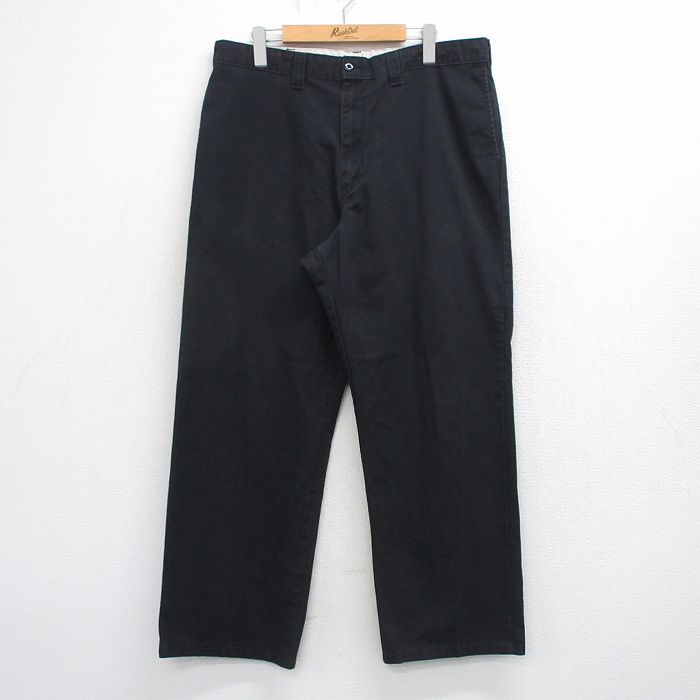 W36★古着 ディッキーズ ワーク パンツ メンズ 黒 26mar21