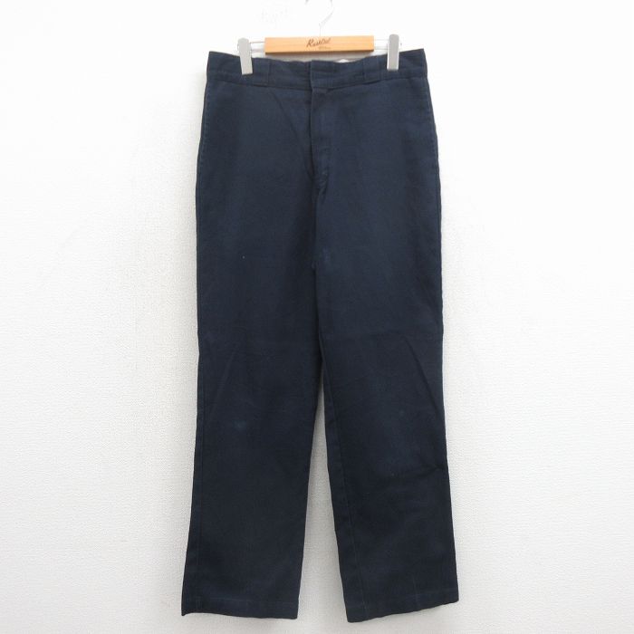 W33★古着 ディッキーズ ワーク パンツ メンズ 874 濃紺 26mar24