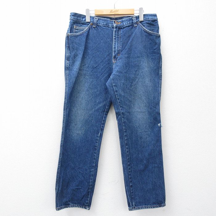 W36★古着 ジーンズ メンズ 90年代 90s コットン タロン 紺 デニム 26mar25