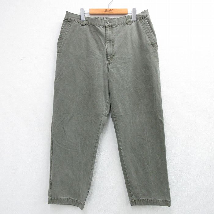 エルエルビーン 00s パンツ ダック地 グリーン 実寸W38 | 古着