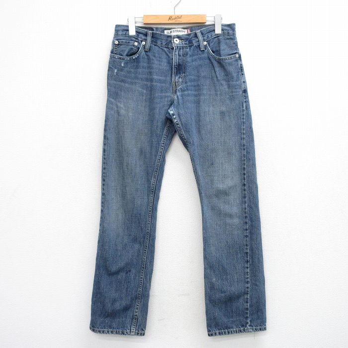 W30★古着 リーバイス Levis 514 ジーンズ メンズ ヒゲ コットン 紺 デニム 26mar30