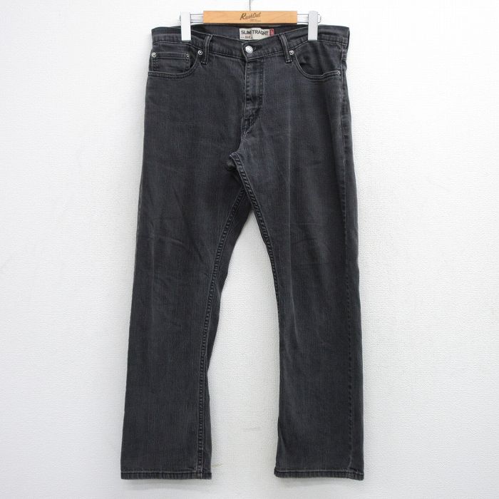 W34★古着 リーバイス Levis 514 ジーンズ メンズ 黒 デニム 26mar30