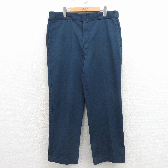 W38★古着 ディッキーズ ワーク パンツ メンズ 90年代 90s タロン 紺 26apr06