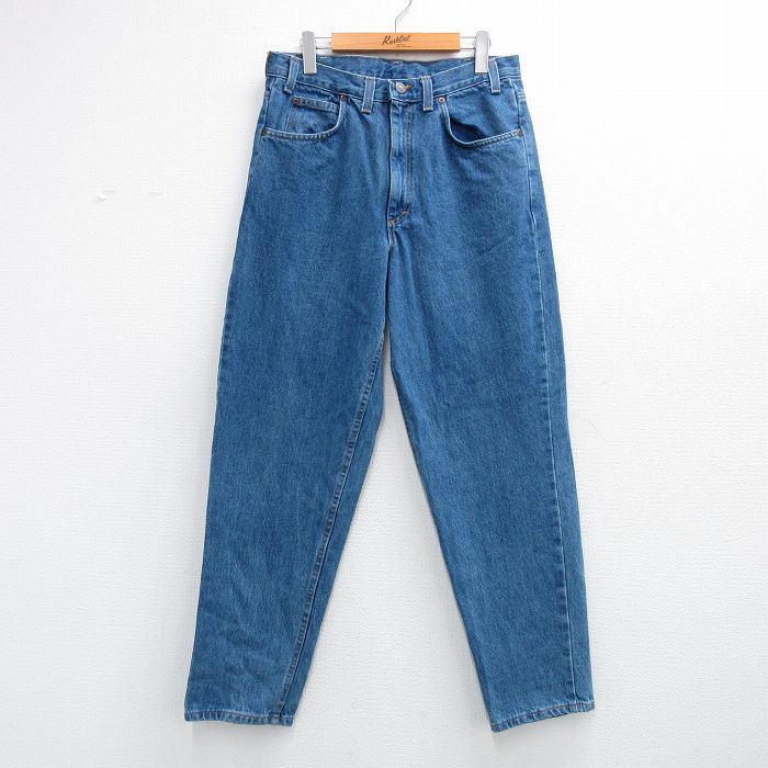W32★古着 TODAYSNEWS ジーンズ メンズ 90年代 90s テーパード コットン USA製 紺 デニム【spe】 26apr08